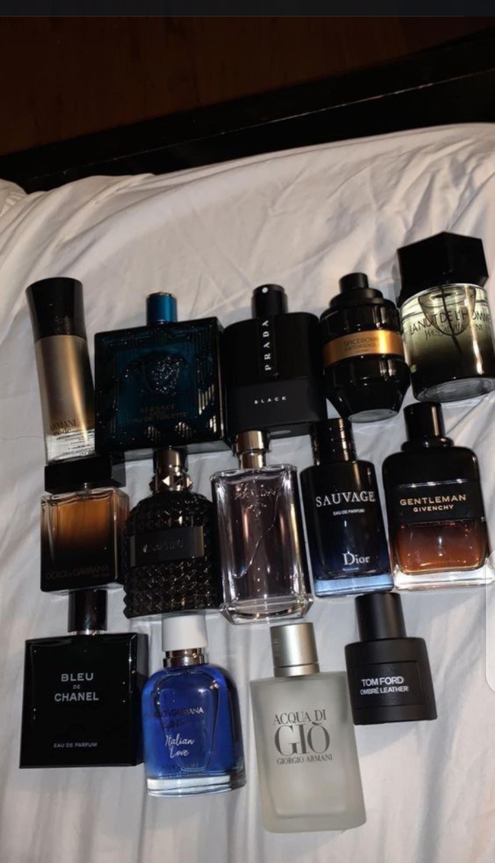 Different assorted cologne's
